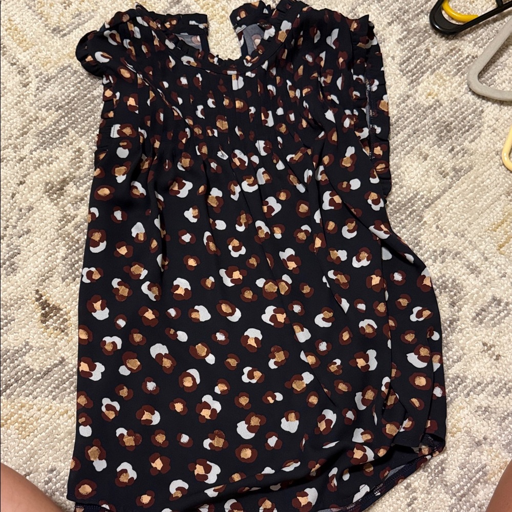Black and Brown Patterned Blouse